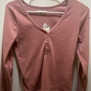 Hollister Mauve Long Sleeve Top